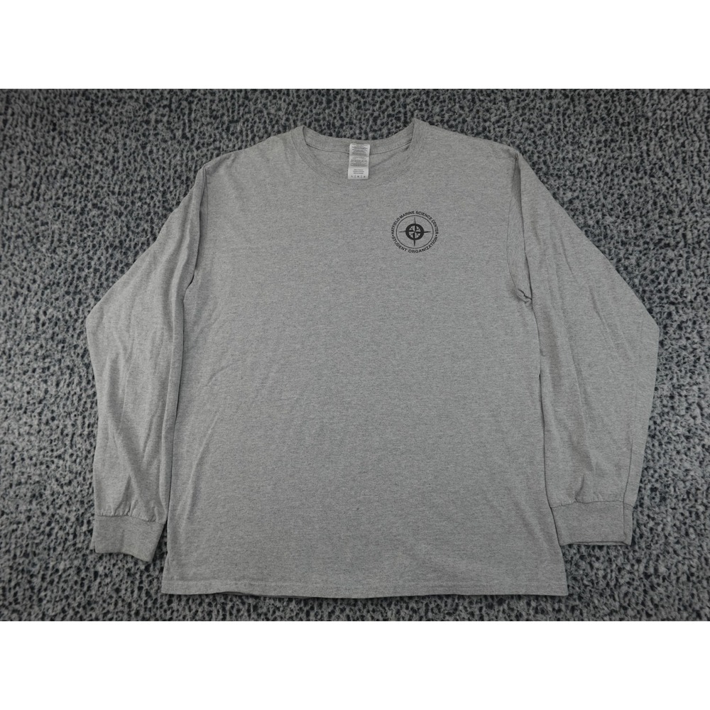 Gildan Long Sleeve Shirt Mens Large Gray‎ Good Hatfield Marine Science Octopus